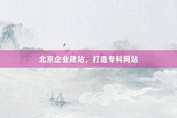 北京企业建站，打造专科网站